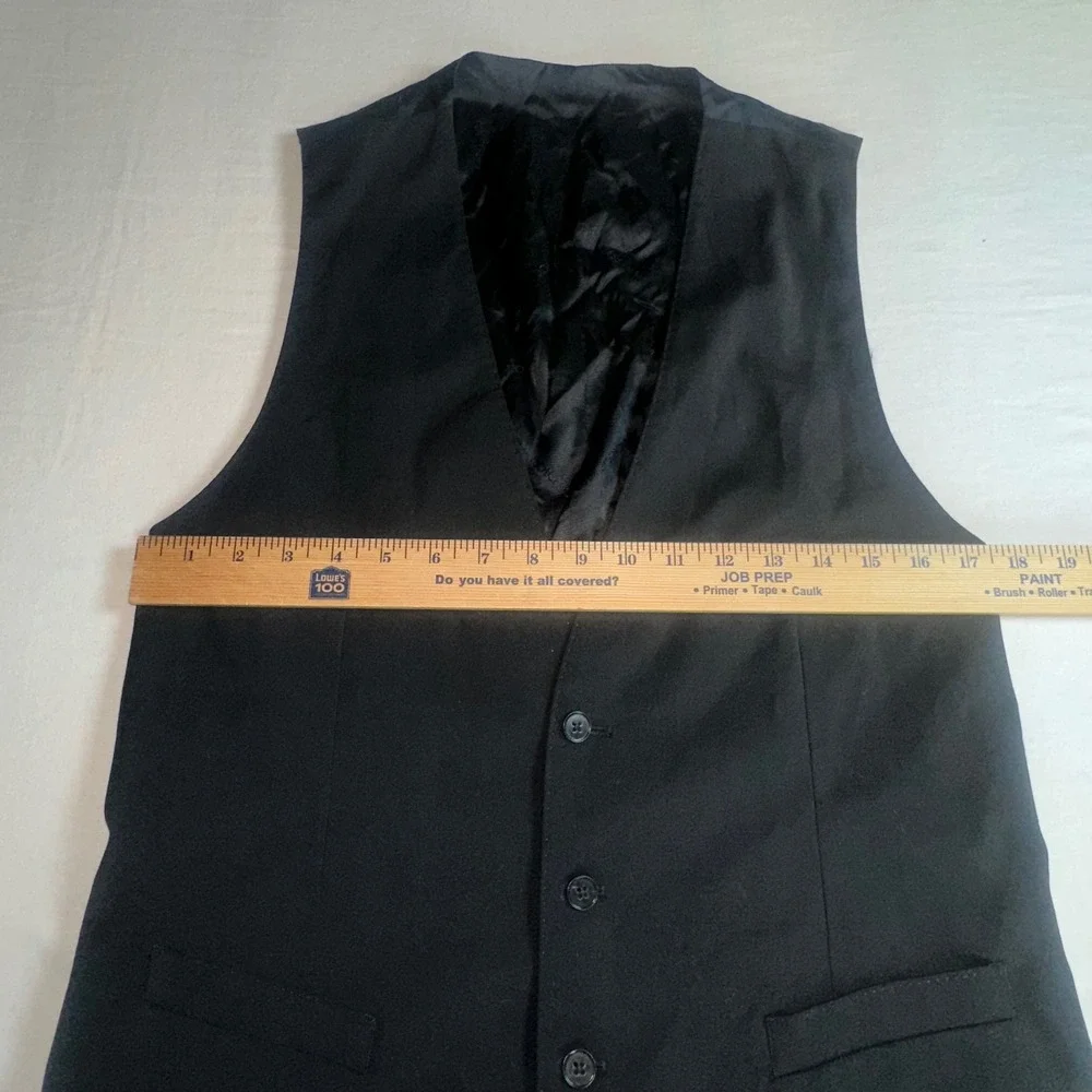 Dolce & Gabbana Staff Black Formal Waistcoat‎ Vest Adjustable Cinch Men 17.5x25